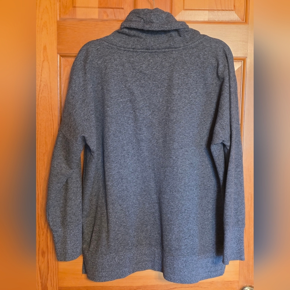 Calvin Klein Dark Gray Cowl Neck Pullover Sweatshirt - Picture 3 of 5